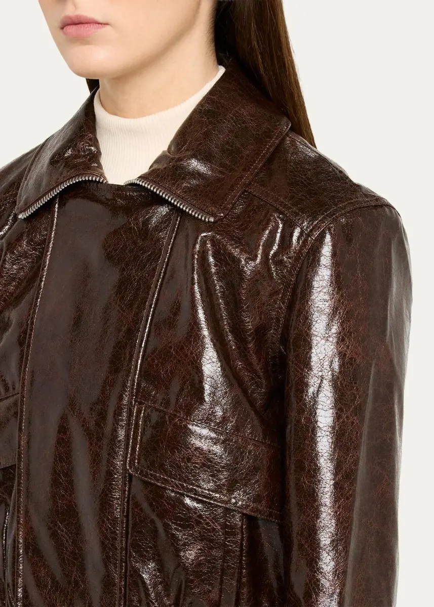 Cinq à Sept Tumbled Vegan Leather Jacket | Thumbnail 5 Cinq à Sept Tumbled Vegan Leather Jacket | Thumbnail 5
