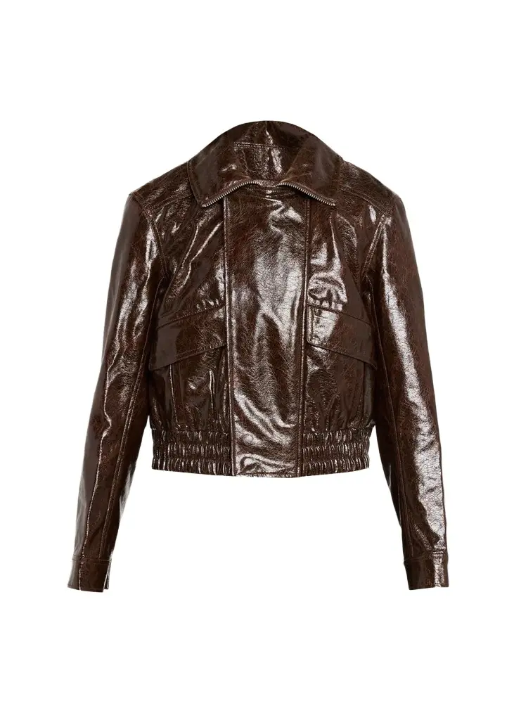 Cinq à Sept Tumbled Vegan Leather Jacket