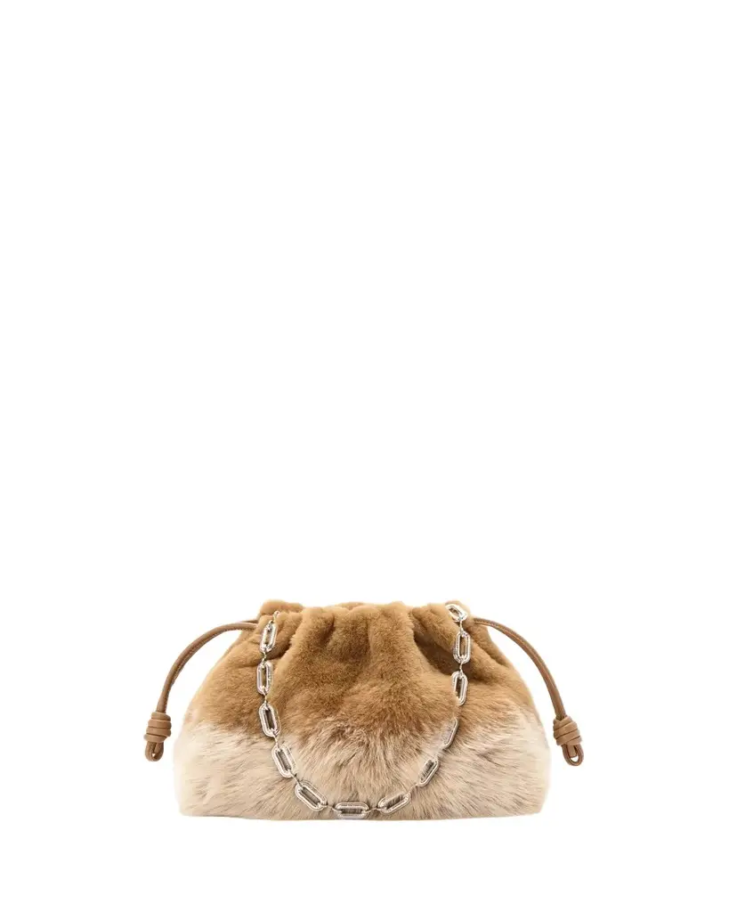 Flamenco Shearling Clutch Bag
