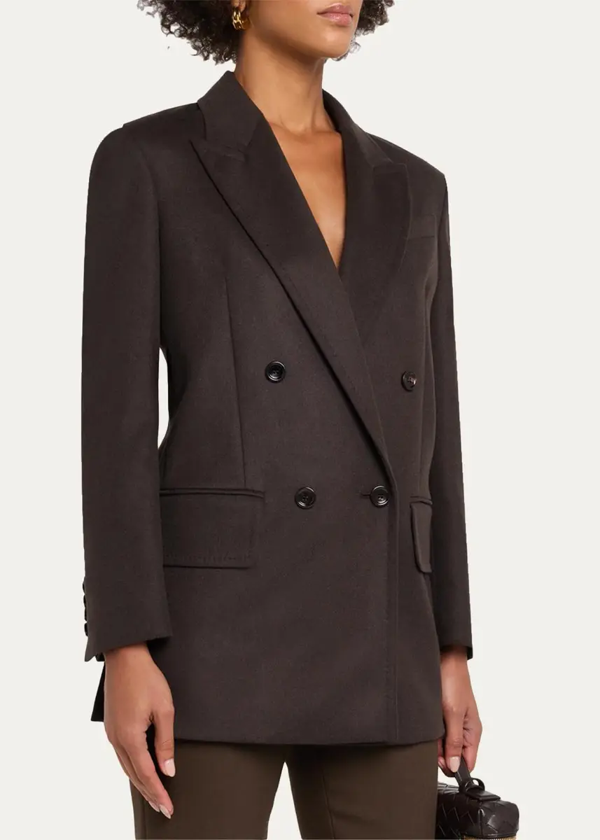 Max Mara Olimpia Brushed Wool Double-Breasted Blazer Jacket | Thumbnail 4 Max Mara Olimpia Brushed Wool Double-Breasted Blazer Jacket | Thumbnail 4