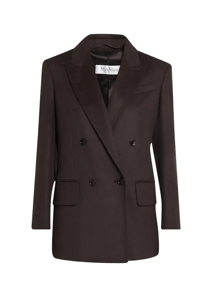 Olimpia Brushed Wool Double-Breasted Blazer Jacket Olimpia Brushed Wool Double-Breasted Blazer Jacket