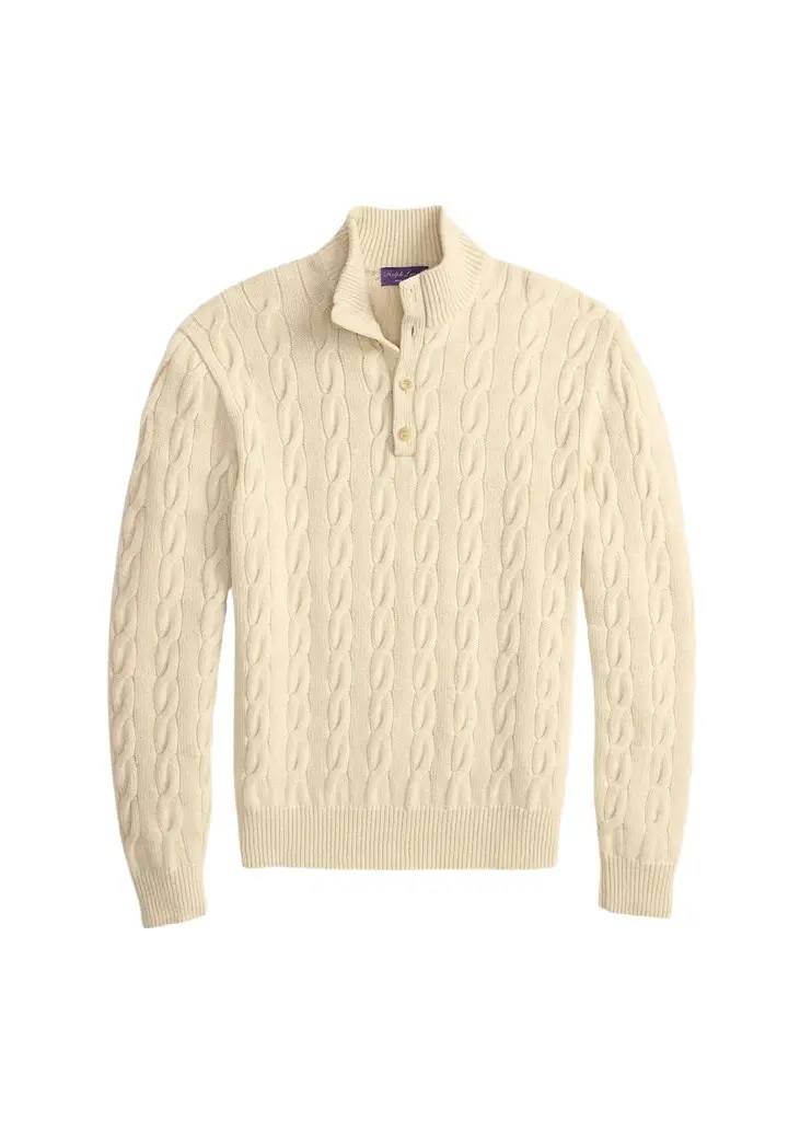 Ralph Lauren Purple Label Cable-Knit Cashmere Sweater