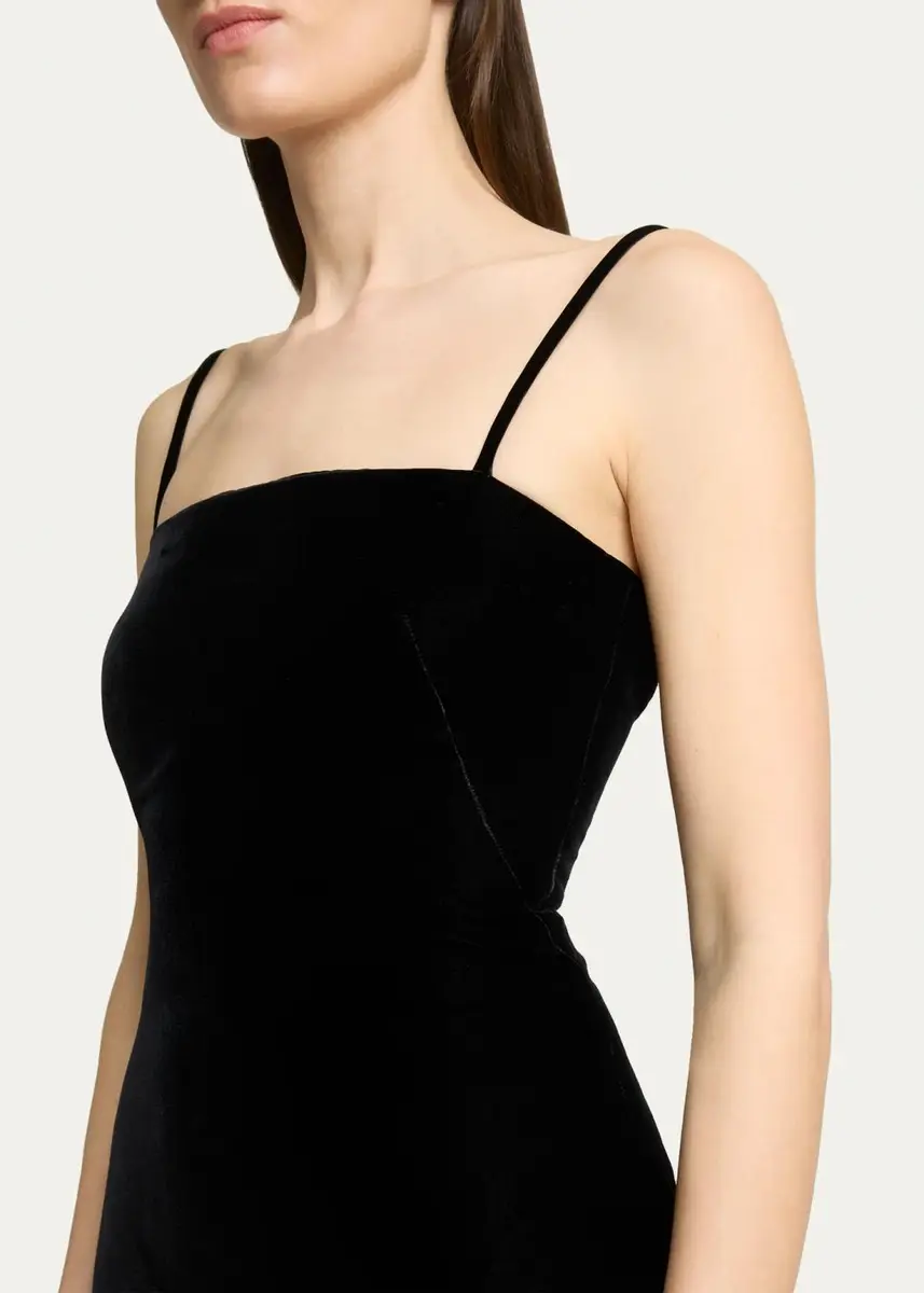 Givenchy Sliced Long Velvet Slit Dress | Thumbnail 5 Givenchy Sliced Long Velvet Slit Dress | Thumbnail 5