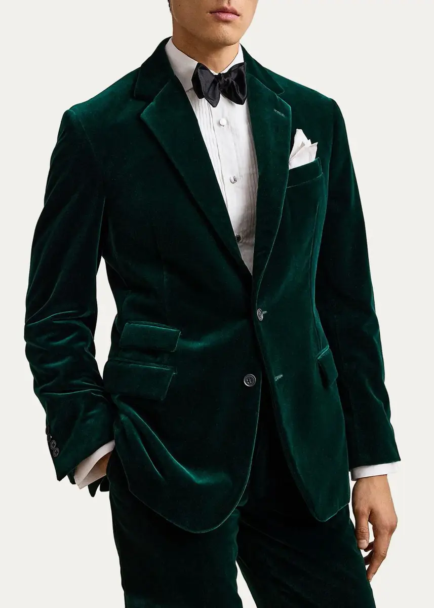 Ralph Lauren Purple Label Men's Kent Hand-Tailored Velvet Jacket | Thumbnail 4