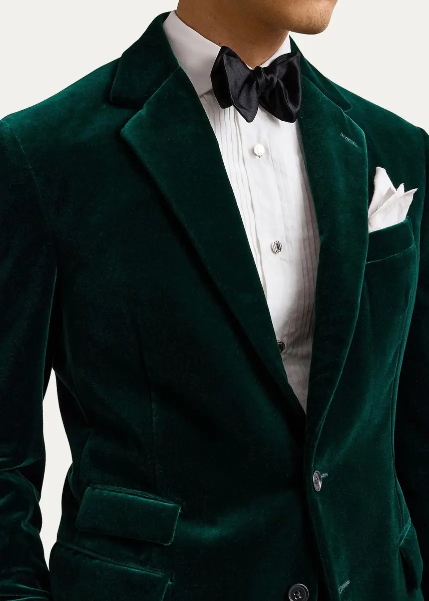 Ralph Lauren Purple Label Men's Kent Hand-Tailored Velvet Jacket | Thumbnail 5