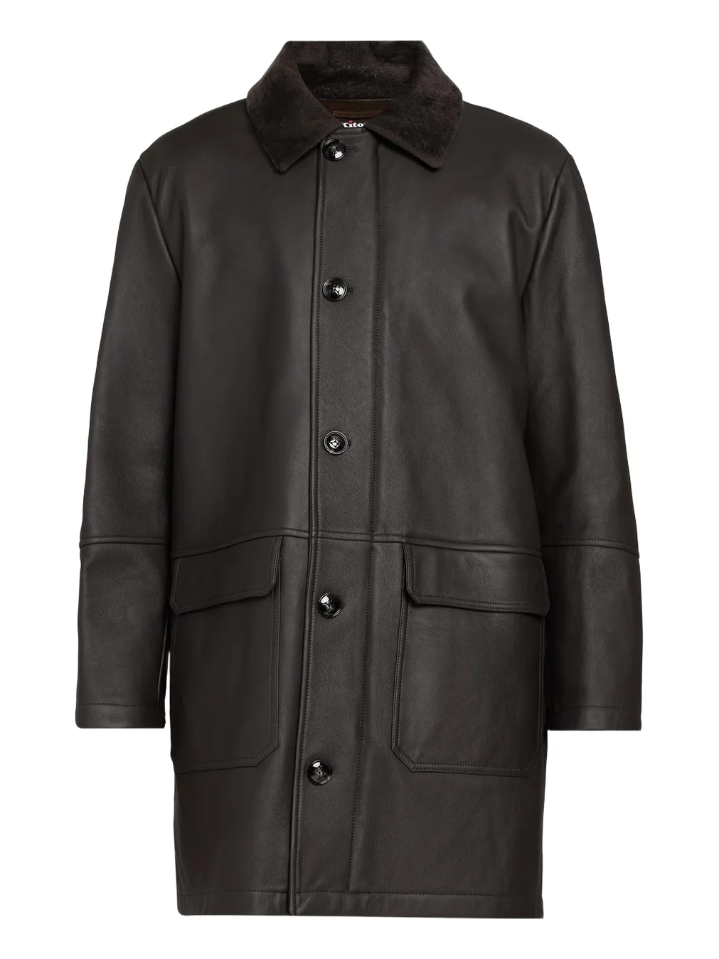 Kiton Men's Shearling Mid-Length Car Coat
