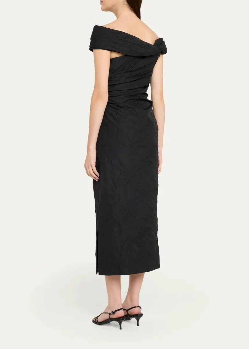 Ulla Johnson Violeta Off-Shoulder Floral Jacquard Midi Dress | Thumbnail 3 Ulla Johnson Violeta Off-Shoulder Floral Jacquard Midi Dress | Thumbnail 3
