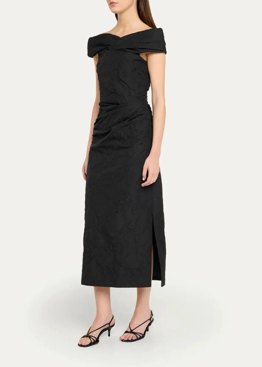 Ulla Johnson Violeta Off-Shoulder Floral Jacquard Midi Dress | Thumbnail 4 Ulla Johnson Violeta Off-Shoulder Floral Jacquard Midi Dress | Thumbnail 4