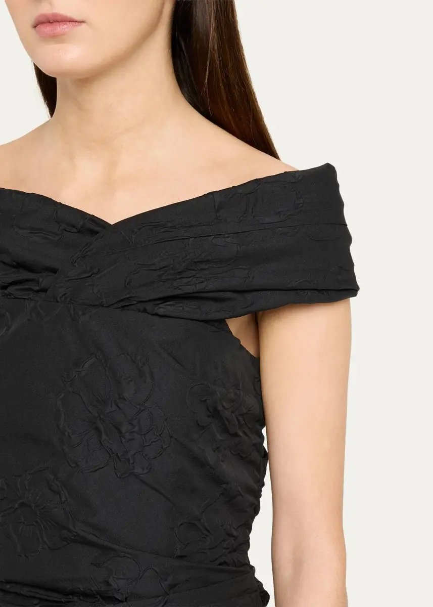 Ulla Johnson Violeta Off-Shoulder Floral Jacquard Midi Dress | Thumbnail 5 Ulla Johnson Violeta Off-Shoulder Floral Jacquard Midi Dress | Thumbnail 5