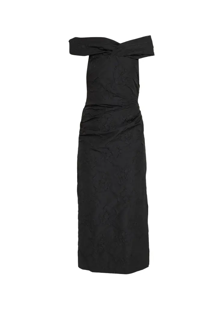 Ulla Johnson Violeta Off-Shoulder Floral Jacquard Midi Dress