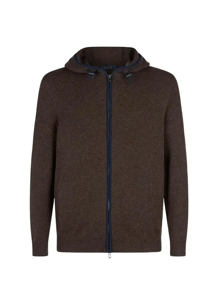 Sease Men's Waythree Cashmere Full-Zip Hoodie