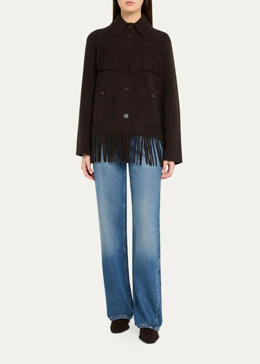 Guest In Residence Western Fringe Cashmere-Wool Knit Jacket | Thumbnail 2 Guest In Residence Western Fringe Cashmere-Wool Knit Jacket | Thumbnail 2