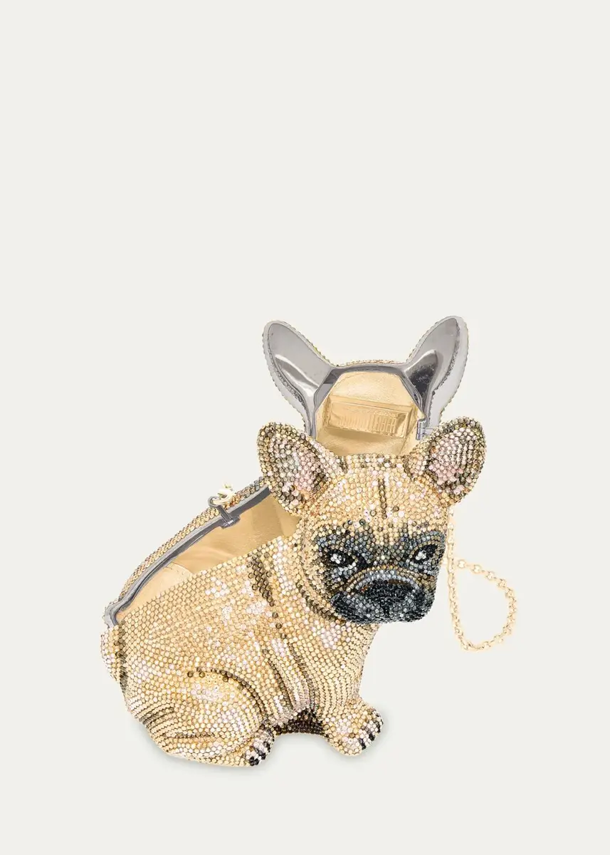 Judith Leiber Couture Pierre French Bulldog Crystal Clutch Bag | Thumbnail 2