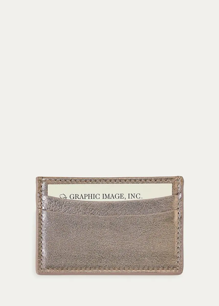 Graphic Image Metallic Leather Slim Card Case | Thumbnail 2 Graphic Image Metallic Leather Slim Card Case | Thumbnail 2