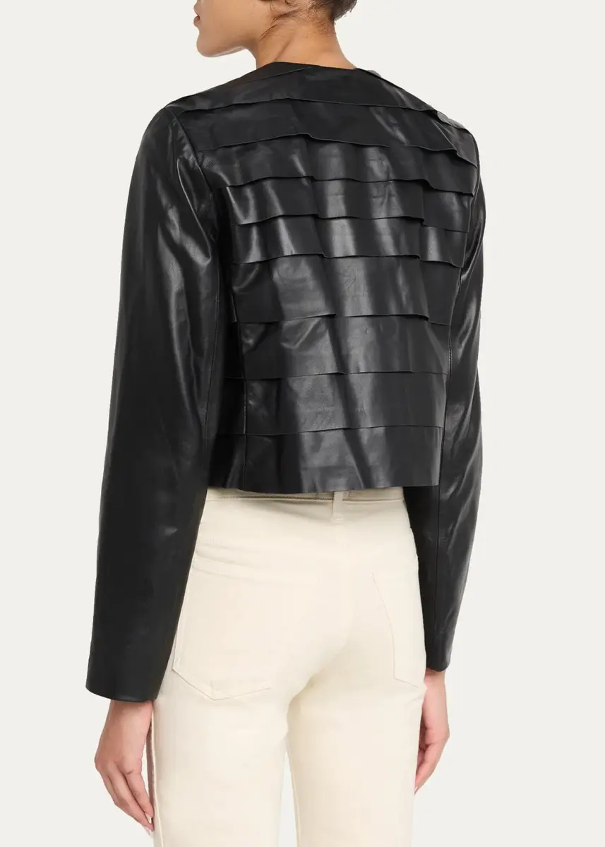 Fleurette Hazel Tiered Leather Jacket | Thumbnail 3 Fleurette Hazel Tiered Leather Jacket | Thumbnail 3