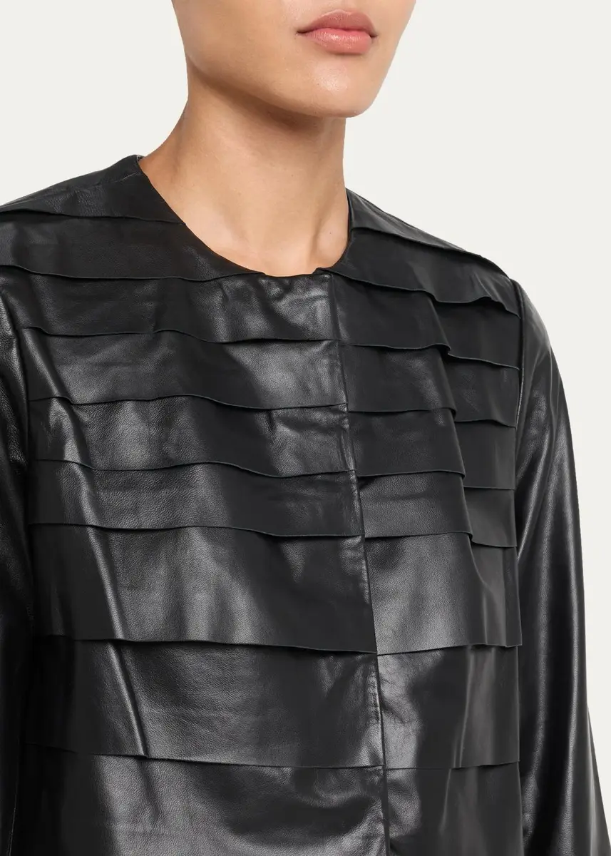 Fleurette Hazel Tiered Leather Jacket | Thumbnail 5 Fleurette Hazel Tiered Leather Jacket | Thumbnail 5