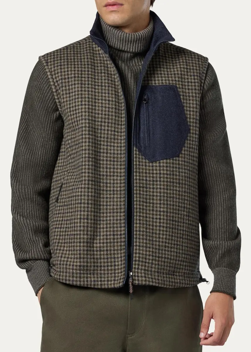 Sease Men's Reversible Wool Full-Zip Vest | Thumbnail 3