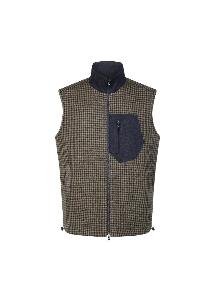 Sease Men's Reversible Wool Full-Zip Vest