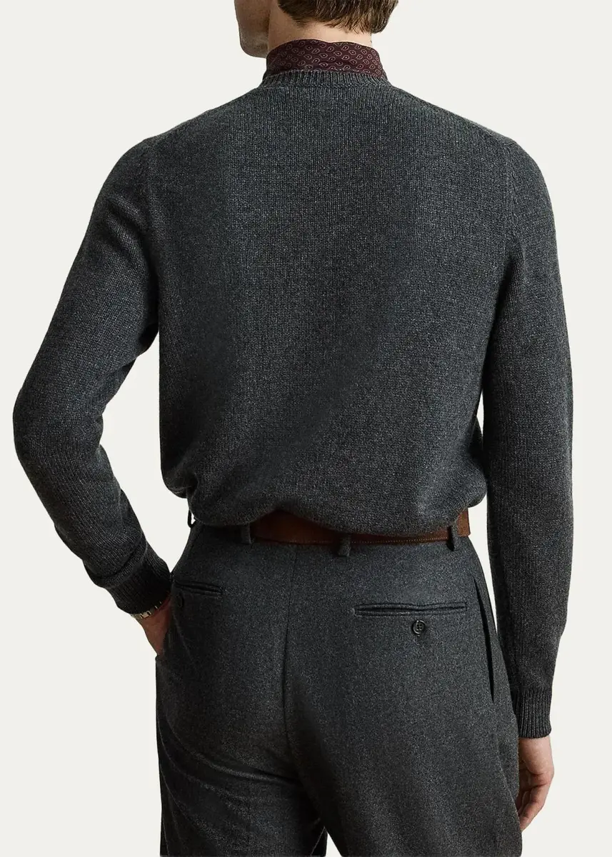 Ralph Lauren Purple Label Men's Polo Bear Cashmere Sweater | Thumbnail 3 Ralph Lauren Purple Label Men's Polo Bear Cashmere Sweater | Thumbnail 3