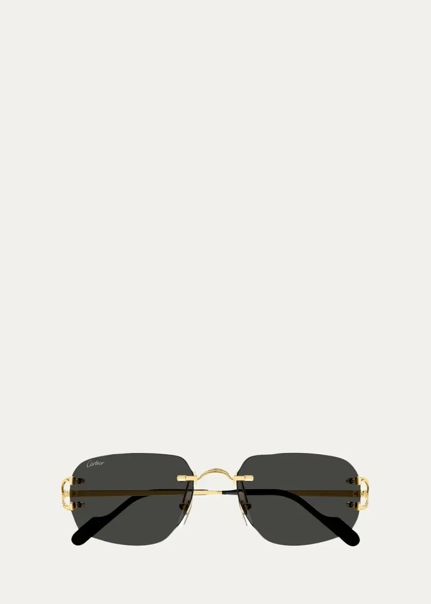 Cartier Men's Rimless Rectangle Sunglasses | Thumbnail 4 Cartier Men's Rimless Rectangle Sunglasses | Thumbnail 4