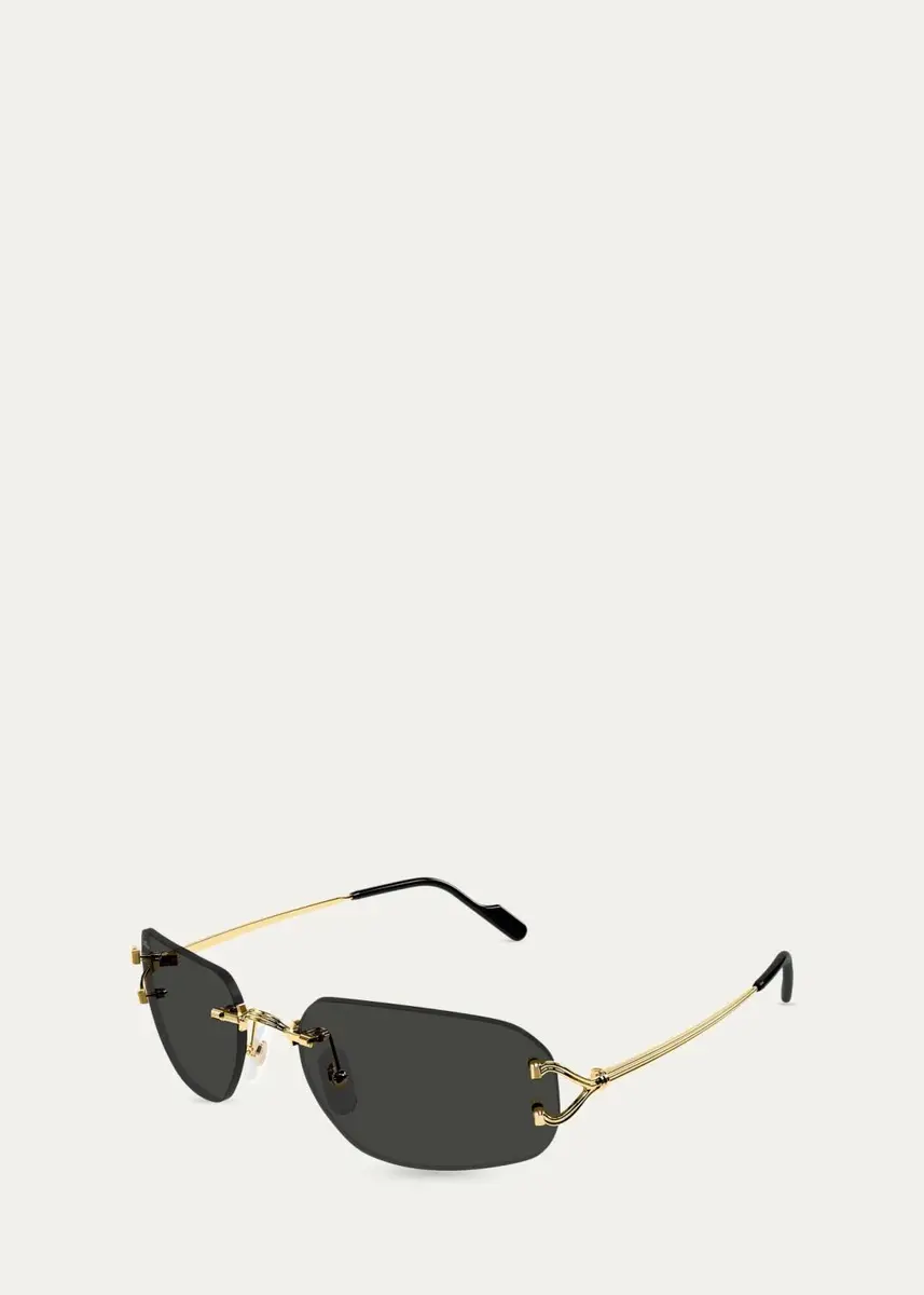 Cartier Men's Rimless Rectangle Sunglasses | Thumbnail 5 Cartier Men's Rimless Rectangle Sunglasses | Thumbnail 5