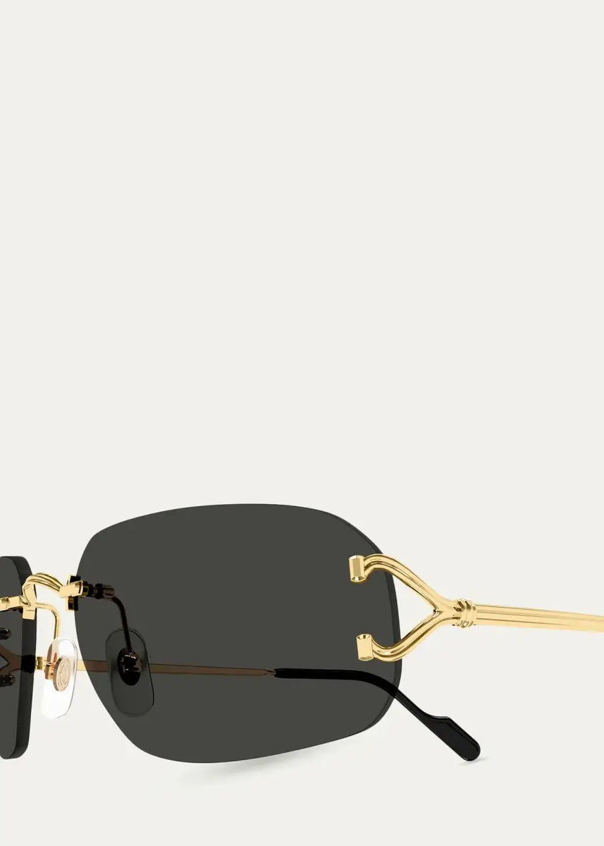 Cartier Men's Rimless Rectangle Sunglasses | Thumbnail 6 Cartier Men's Rimless Rectangle Sunglasses | Thumbnail 6