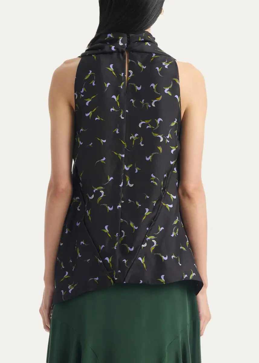 Altuzarra Sleary Sleeveless Silk Twill Cowl-Neck Top | Thumbnail 3 Altuzarra Sleary Sleeveless Silk Twill Cowl-Neck Top | Thumbnail 3