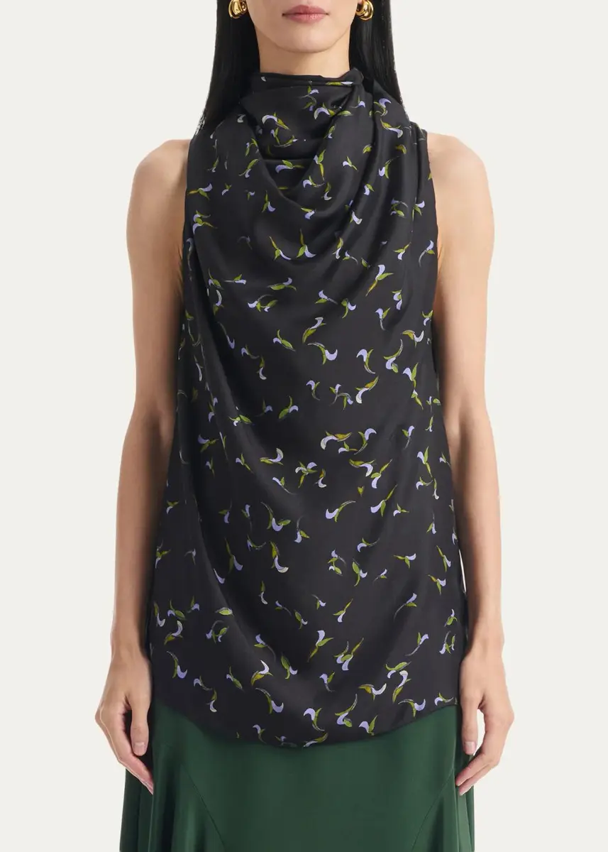 Altuzarra Sleary Sleeveless Silk Twill Cowl-Neck Top | Thumbnail 4 Altuzarra Sleary Sleeveless Silk Twill Cowl-Neck Top | Thumbnail 4