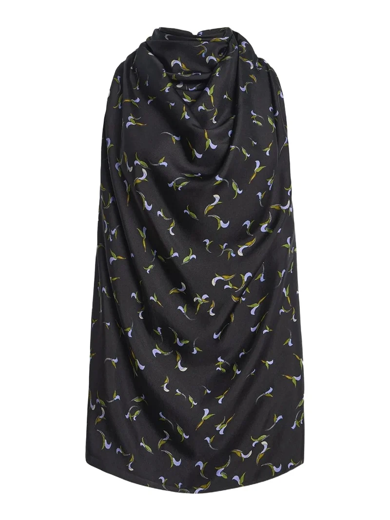 Sleary Sleeveless Silk Twill Cowl-Neck Top Sleary Sleeveless Silk Twill Cowl-Neck Top