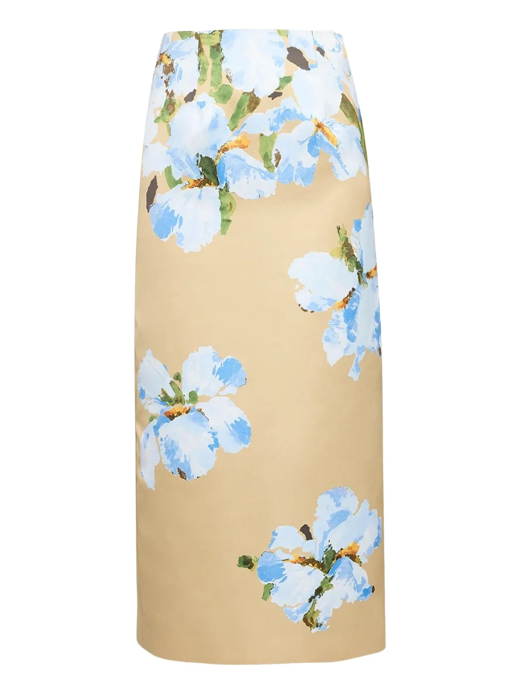 Oscar de la Renta Watercolor Iris Midi Skirt