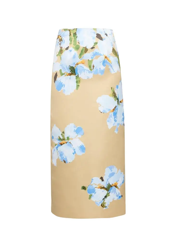 Watercolor Iris Midi Skirt Watercolor Iris Midi Skirt