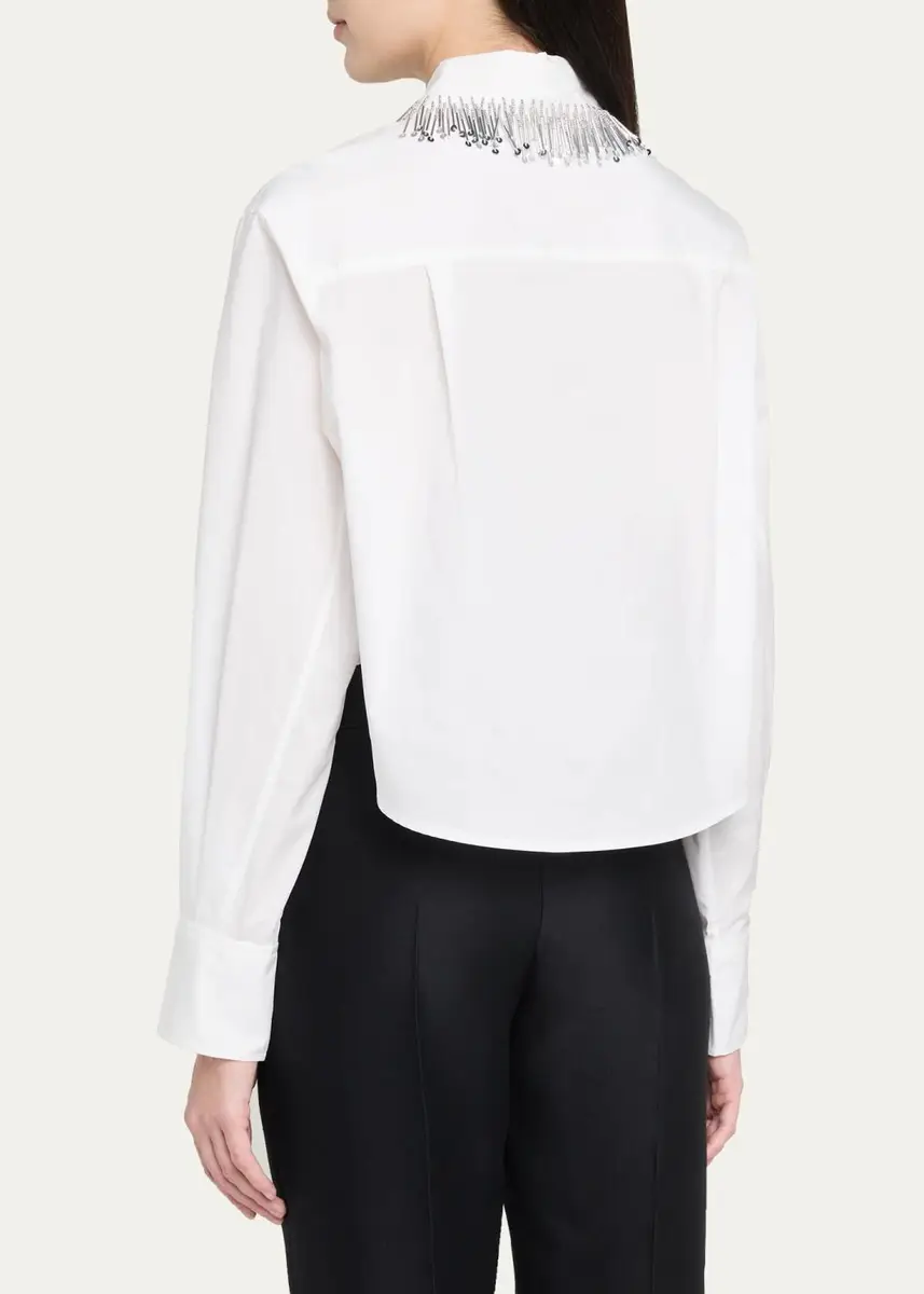 Simkhai Renata Embellished Button-Front Shirt | Thumbnail 3 Simkhai Renata Embellished Button-Front Shirt | Thumbnail 3