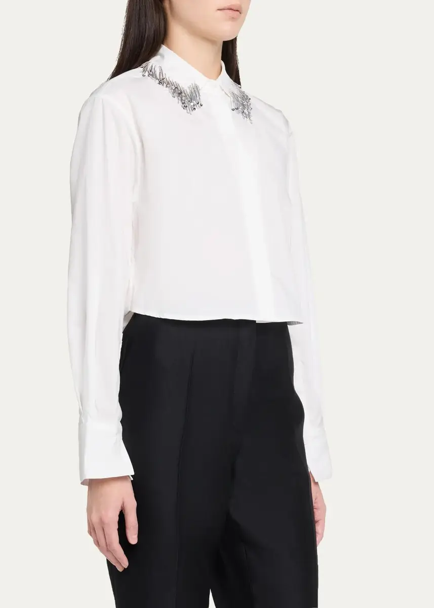 Simkhai Renata Embellished Button-Front Shirt | Thumbnail 4 Simkhai Renata Embellished Button-Front Shirt | Thumbnail 4