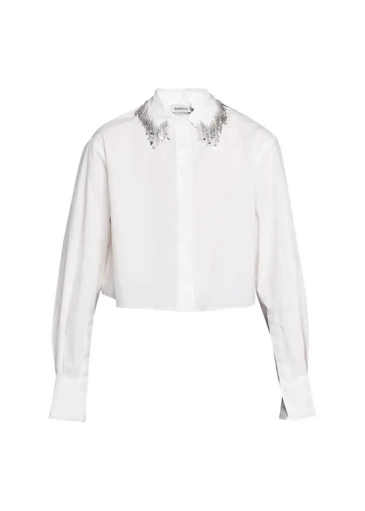 Renata Embellished Button-Front Shirt