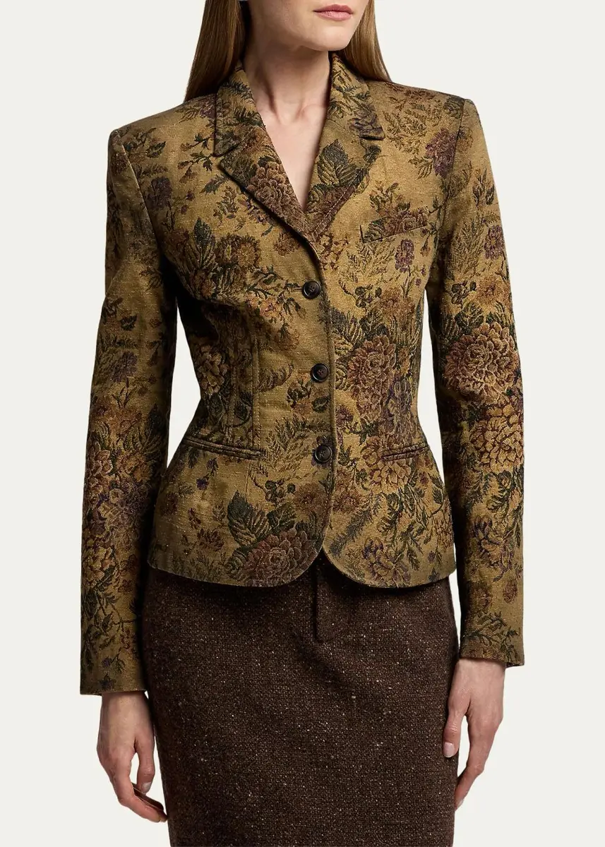 Ralph Lauren Collection Maurice Floral Gobelin Single-Breasted Jacket | Thumbnail 4 Ralph Lauren Collection Maurice Floral Gobelin Single-Breasted Jacket | Thumbnail 4