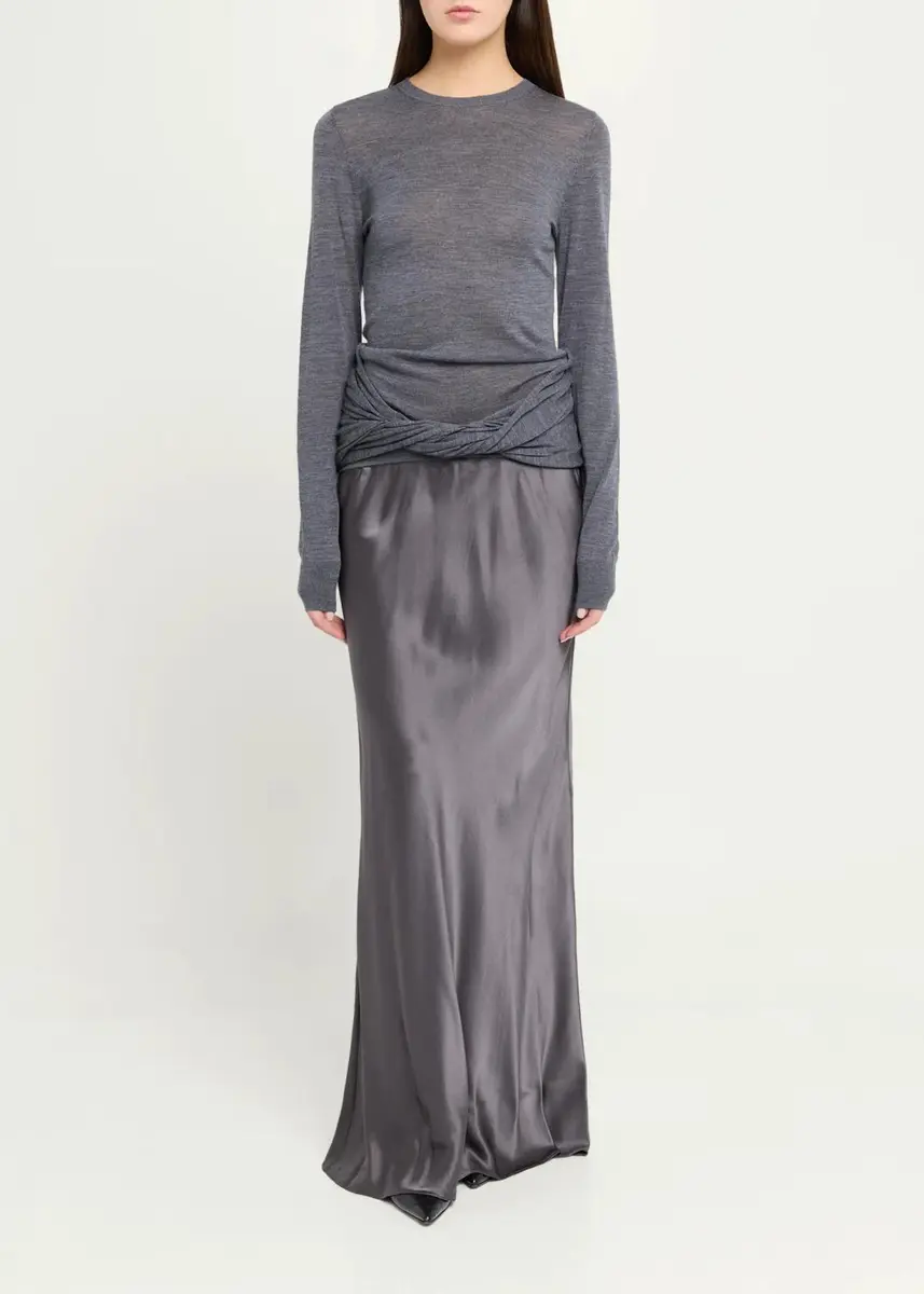 Christopher Esber Mixed-Media Meril Knit Monument Maxi Dress | Thumbnail 2 Christopher Esber Mixed-Media Meril Knit Monument Maxi Dress | Thumbnail 2