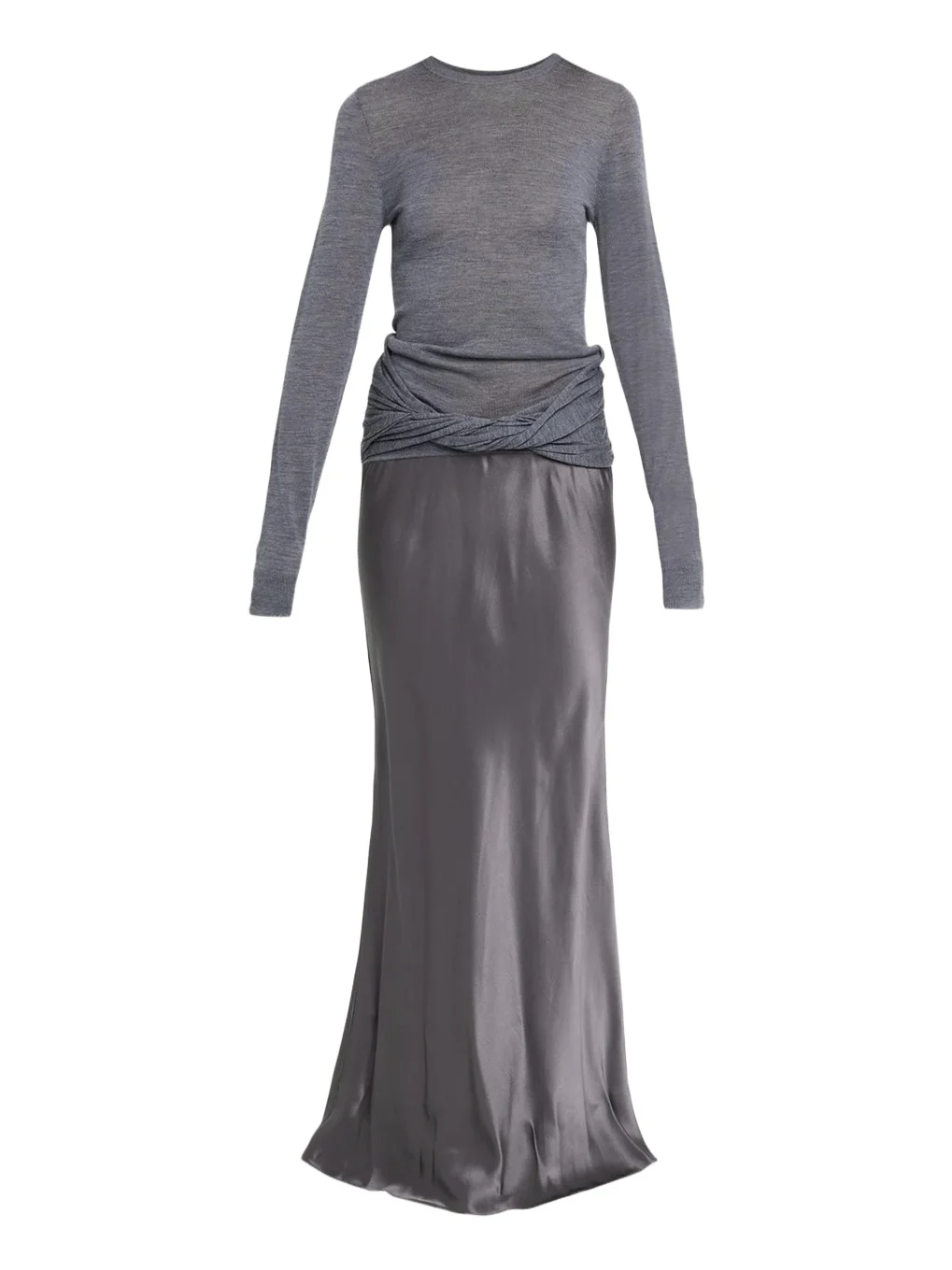 Christopher Esber Mixed-Media Meril Knit Monument Maxi Dress