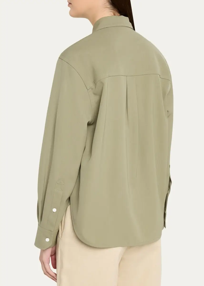 Bottega Veneta Wool Twill Button-Down Shirt | Thumbnail 3