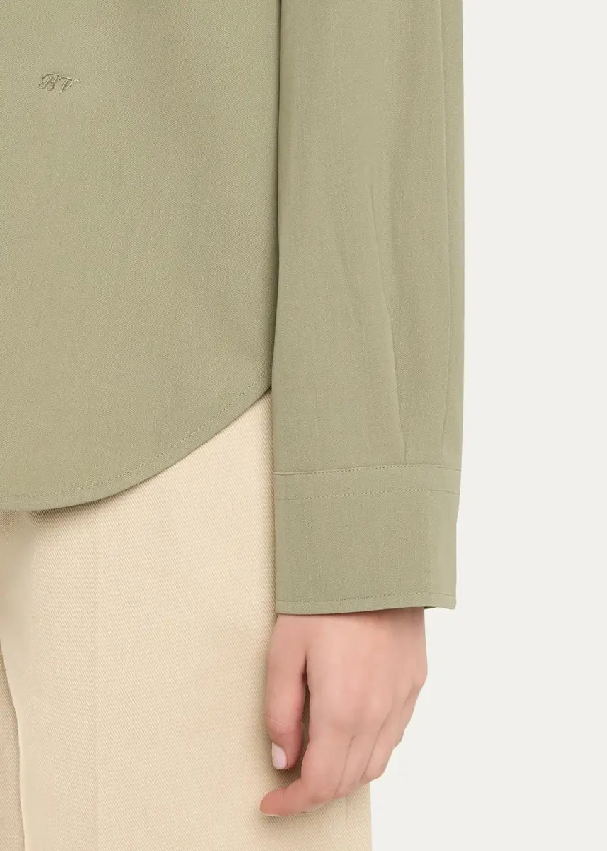 Bottega Veneta Wool Twill Button-Down Shirt | Thumbnail 5