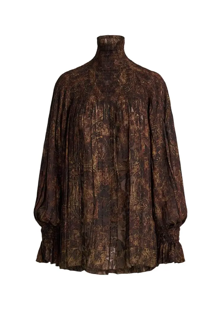 Ralph Lauren Collection Maddison Paisley Fil Coupé Top