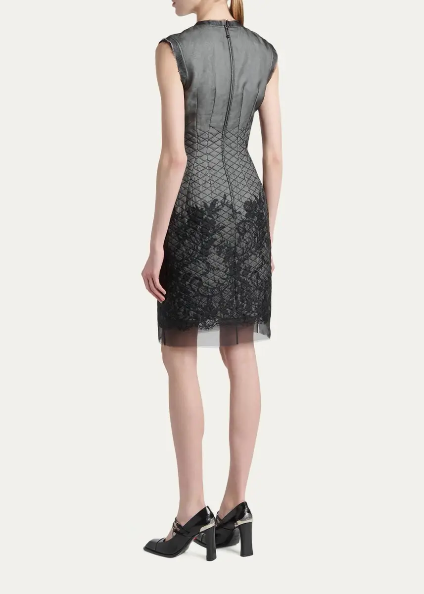 Alexander McQueen Quilted Lace Dress | Thumbnail 3 Alexander McQueen Quilted Lace Dress | Thumbnail 3