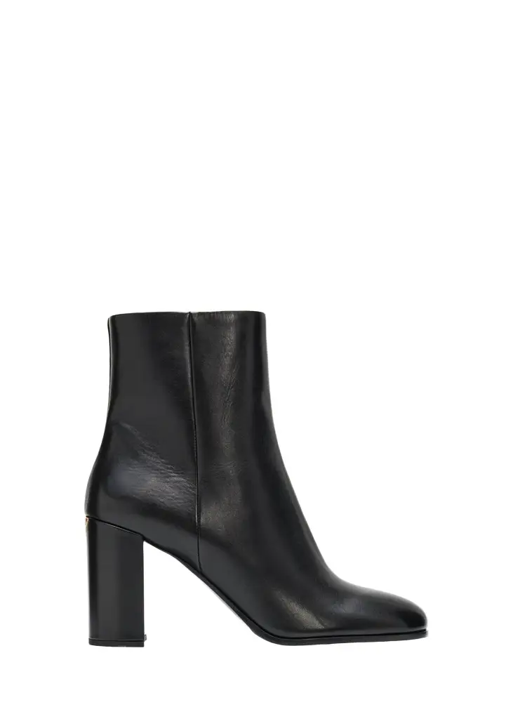 85mm Triangle Logo Leather Ankle Boots 85mm Triangle Logo Leather Ankle Boots