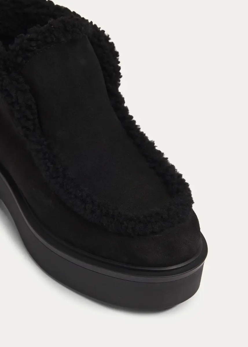 Gianvito Rossi Suede Shearling-Lined Ankle Boots | Thumbnail 3 Gianvito Rossi Suede Shearling-Lined Ankle Boots | Thumbnail 3