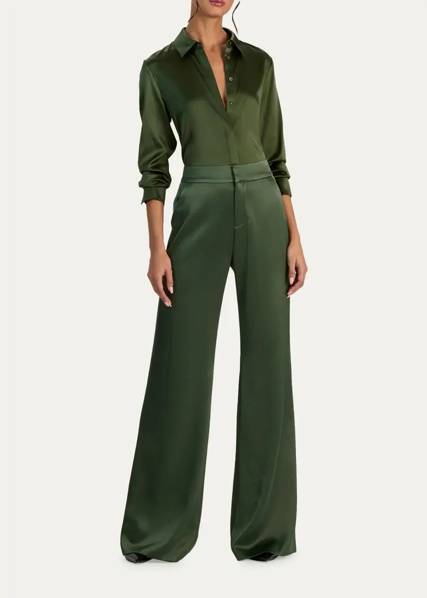 Alice + Olivia Dylan High-Rise Wide-Leg Pants | Thumbnail 2 Alice + Olivia Dylan High-Rise Wide-Leg Pants | Thumbnail 2