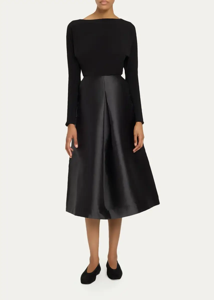 Simkhai Vexa Satin Midi Skirt | Thumbnail 2