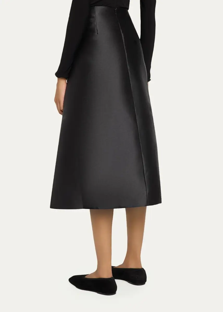 Simkhai Vexa Satin Midi Skirt | Thumbnail 3