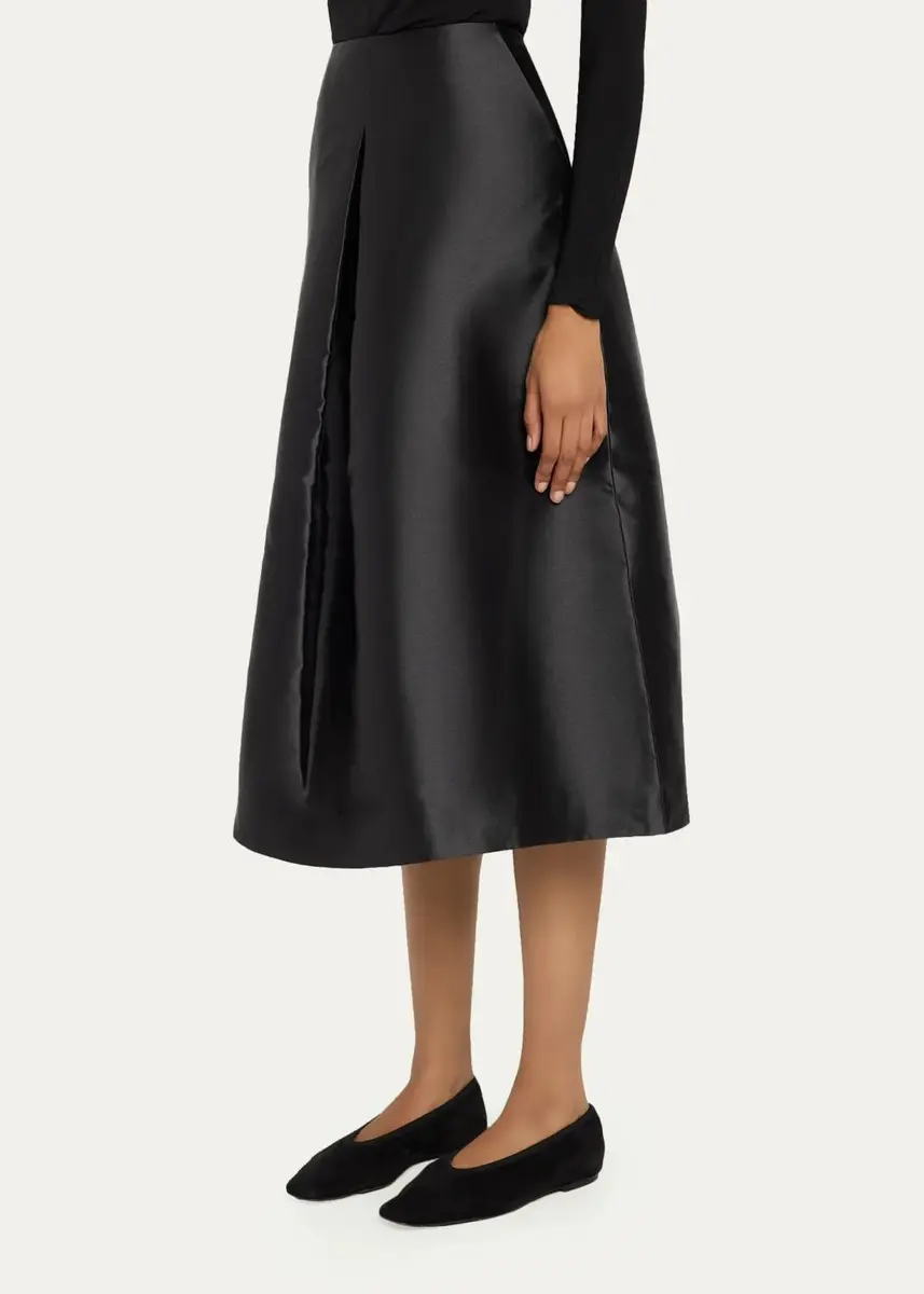 Simkhai Vexa Satin Midi Skirt | Thumbnail 4