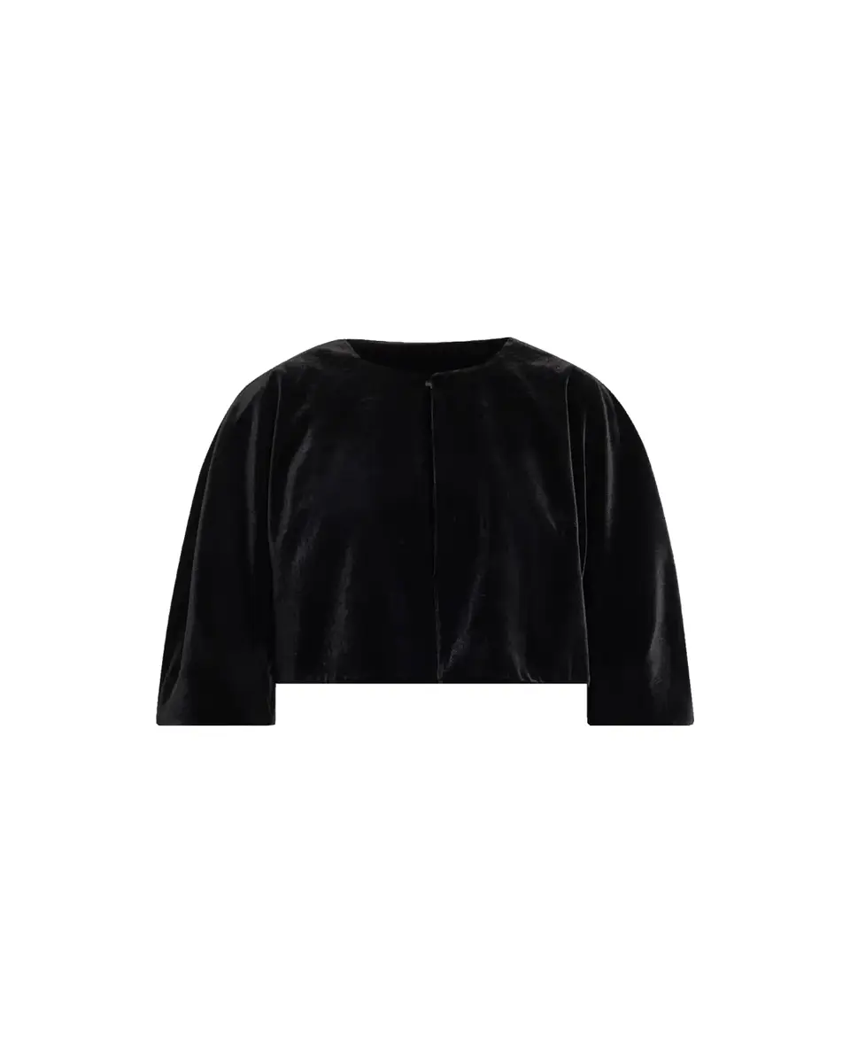 Rickie Freeman for Teri Jon Cropped Velvet Bolero | Thumbnail 2