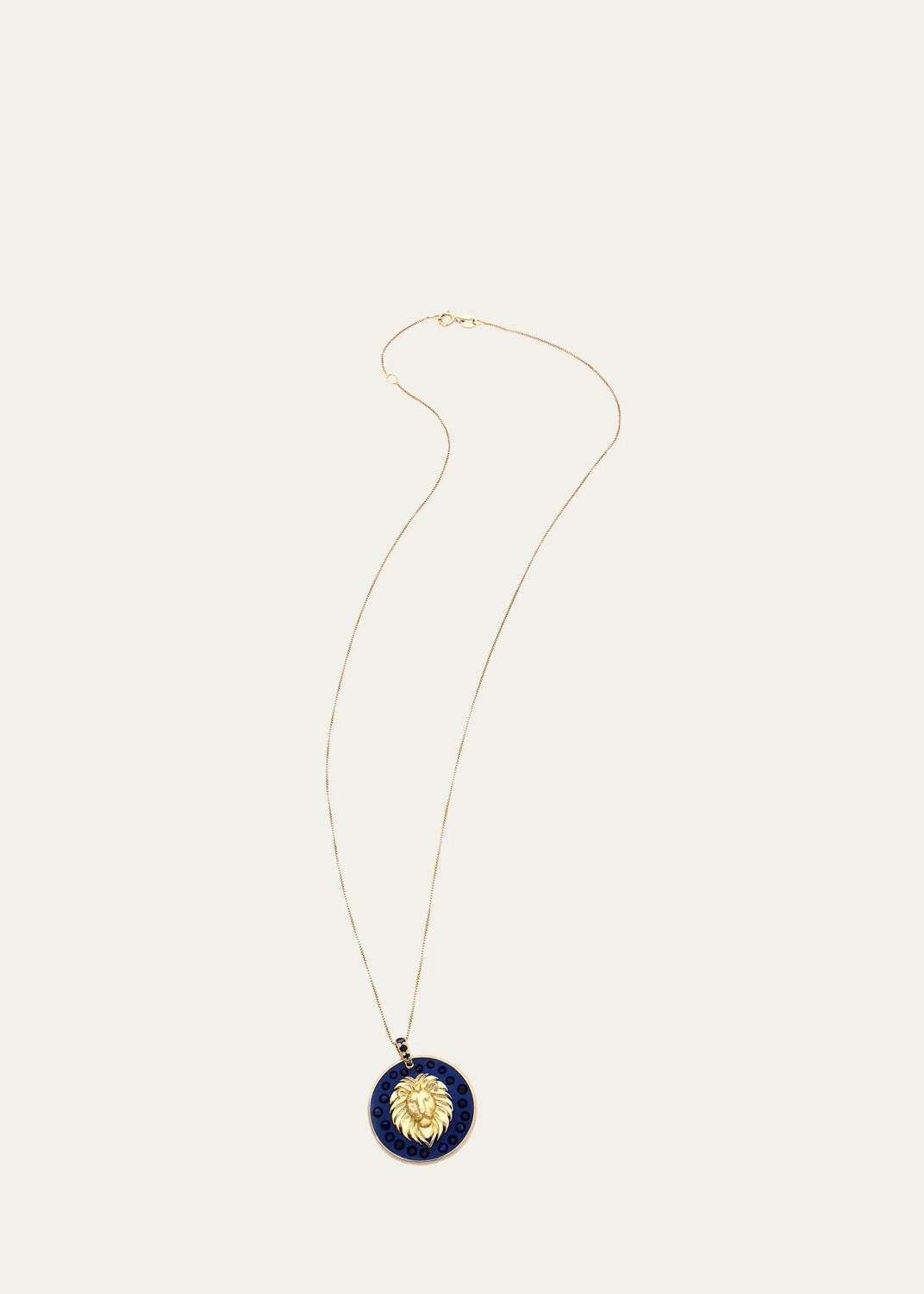 FARAONE MENNELLA by R.F.M.A.S. 18K LEO Necklace with Sapphires