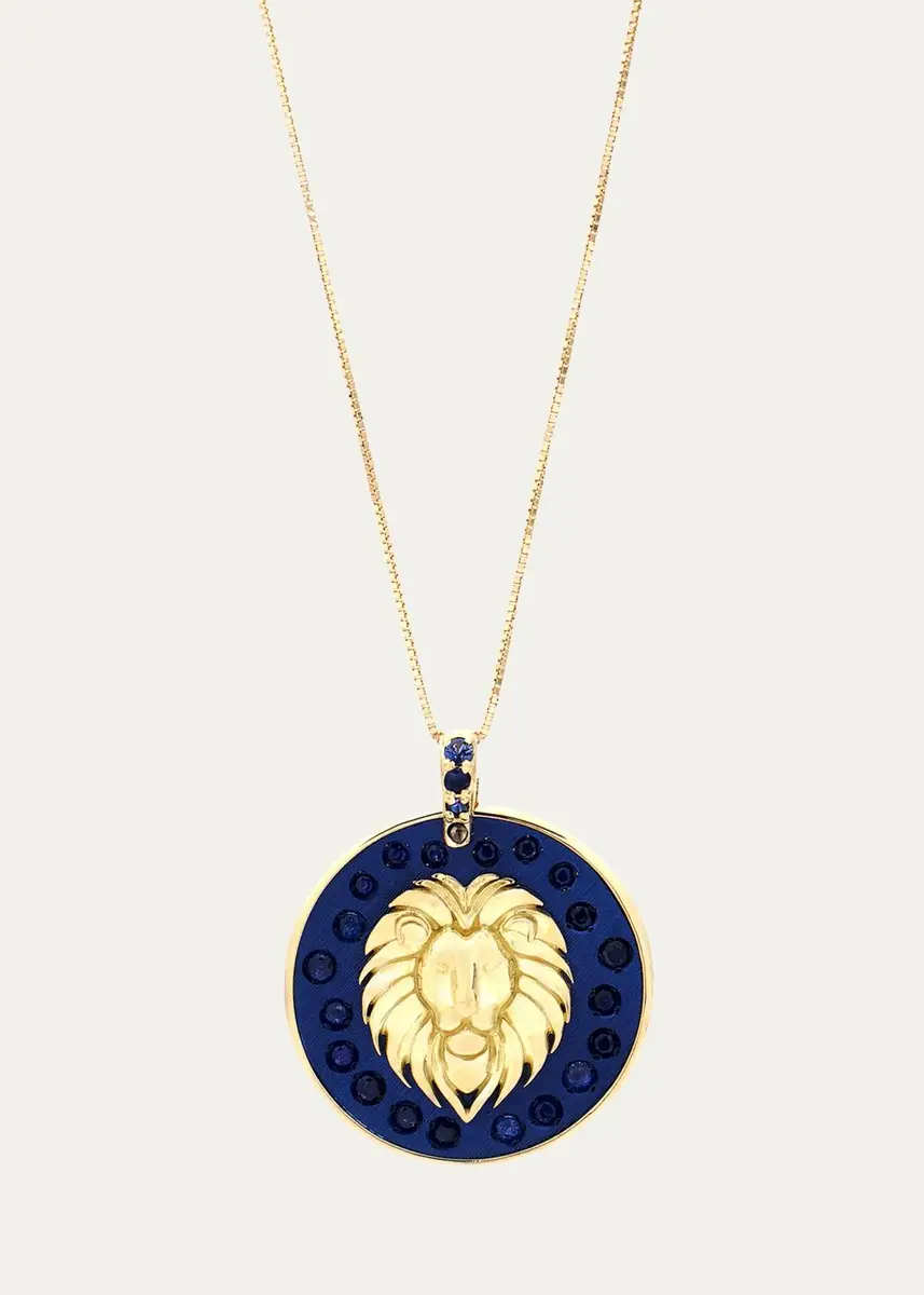 FARAONE MENNELLA by R.F.M.A.S. 18K LEO Necklace with Sapphires | Thumbnail 3 FARAONE MENNELLA by R.F.M.A.S. 18K LEO Necklace with Sapphires | Thumbnail 3
